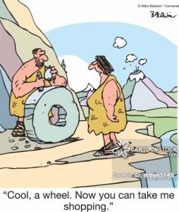 'Cool, a wheel. Now you can take me shopping.'